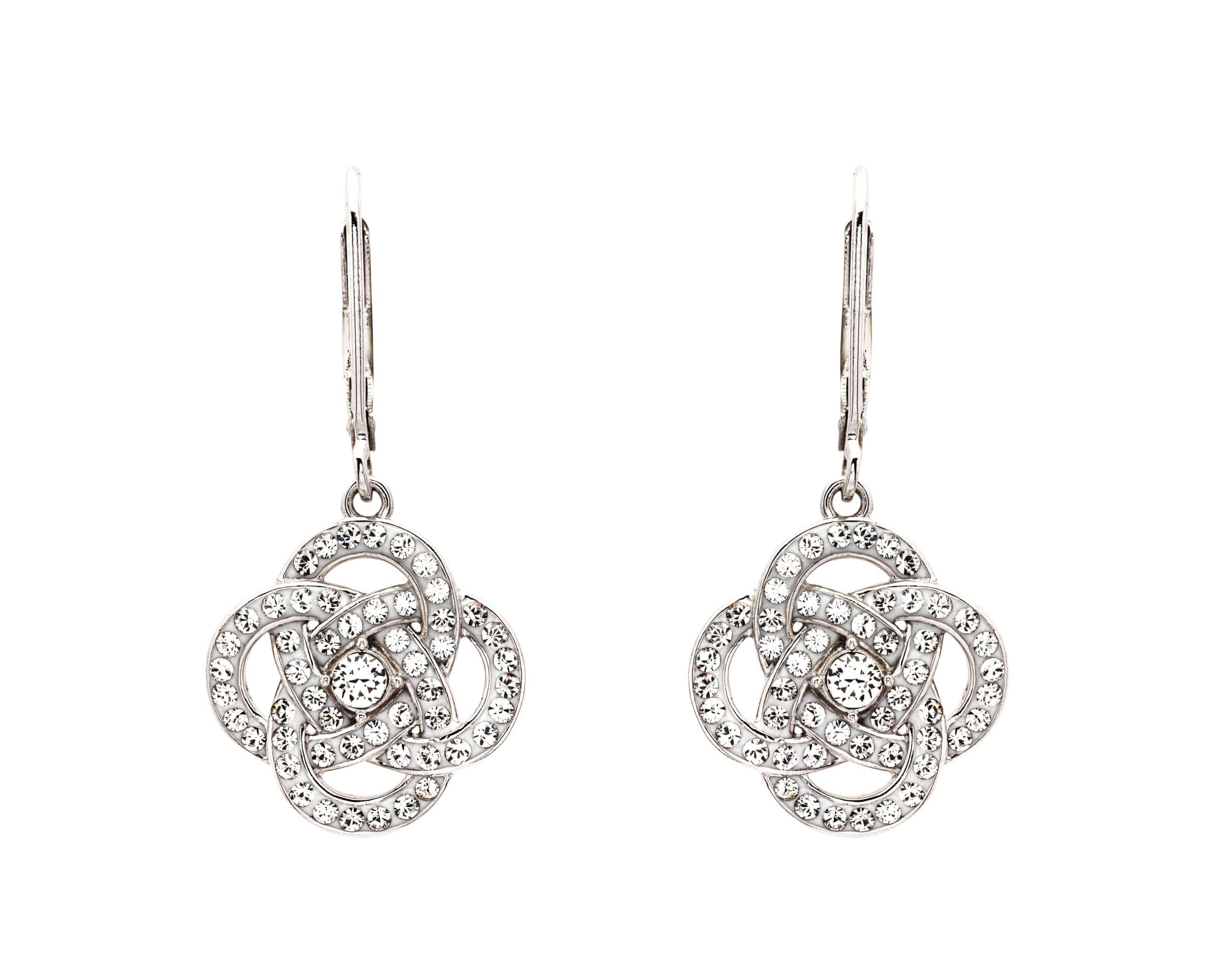 Treasure Jewels Tara Silver Crystal Drop Earrings