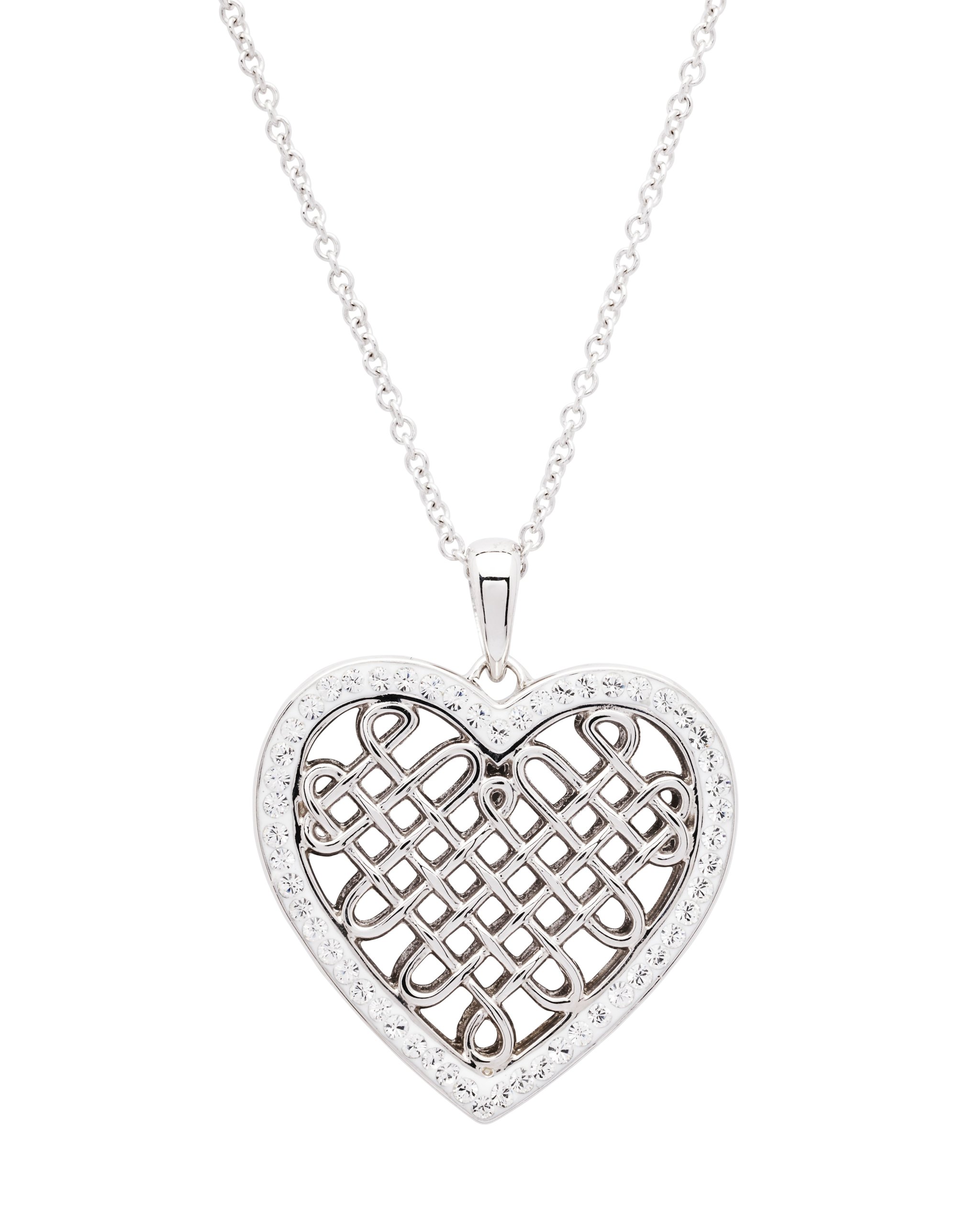 Amazon.com: MORGAN & PAIGE Oxidized 925 Sterling Silver Celtic Knot Heart  Pendant Necklace 18